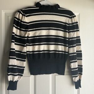 Striped sweater with keyhole detail